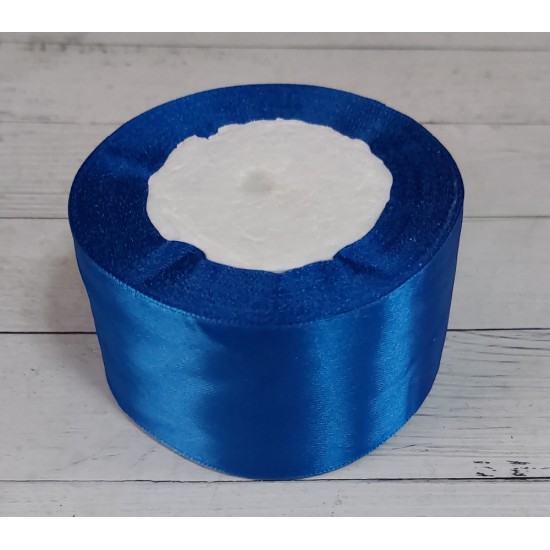 ОПТ Ленты атласные однотонные 5 см*25 ярдов цв. синий 40, цена за катушку